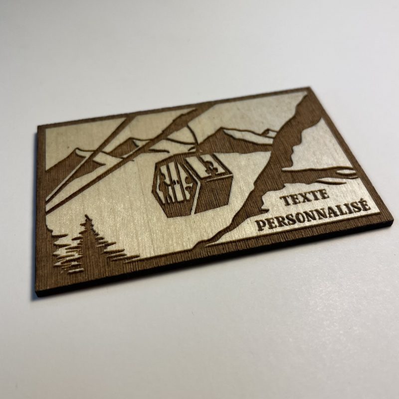Magnet en bois prise d'altitude 8 x 5 cm